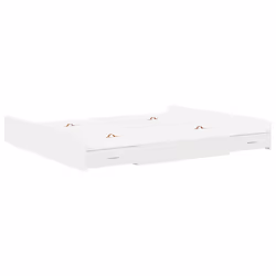vidaXL Struttura letto con contenitore Bianco 200 x 200 cm - Vista aggiuntiva 2