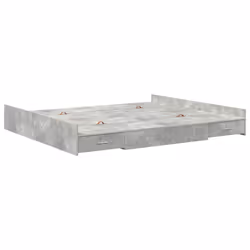 vidaXL Struttura letto con contenitore Grigio cemento 200 x 200 cm - Vista aggiuntiva 2