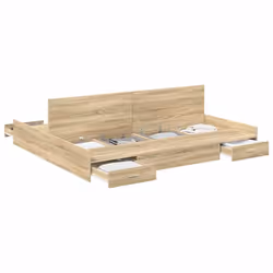 vidaXL Struttura letto con contenitore rovere sonoma 180 x 200 cm - Vista aggiuntiva 3