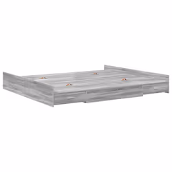 vidaXL Struttura letto con contenitore Grigio sonoma 180 x 200 cm - Vista aggiuntiva 2