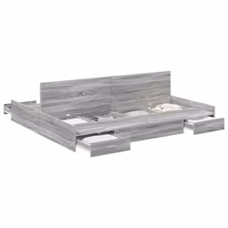 vidaXL Struttura letto con contenitore Grigio sonoma 180 x 200 cm - Vista aggiuntiva 3