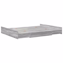 vidaXL Struttura letto con contenitore Grigio sonoma 140 x 200 cm - Vista aggiuntiva 2