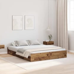 vidaXL Struttura letto con contenitore Legno vecchio 140 x 200 cm