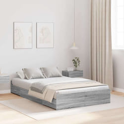vidaXL Struttura letto con contenitore Grigio sonoma 120 x 200 cm