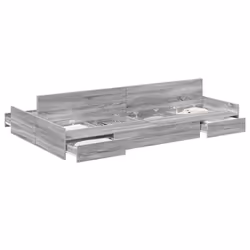 vidaXL Struttura letto con contenitore Grigio sonoma 120 x 200 cm - Vista aggiuntiva 3
