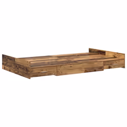 vidaXL Struttura letto con contenitore Legno vecchio 120 x 200 cm - Vista aggiuntiva 2