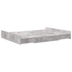 vidaXL Struttura letto con contenitore Grigio cemento 140 x 190 cm - Vista aggiuntiva 2