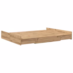 vidaXL Struttura letto con contenitore rovere artigianale 135 x 190 cm - Vista aggiuntiva 2