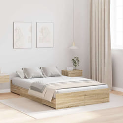 vidaXL Struttura letto con contenitore rovere sonoma 120 x 190 cm
