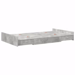 vidaXL Struttura letto con contenitore Grigio cemento 120 x 190 cm - Vista aggiuntiva 2