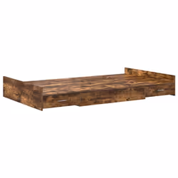 vidaXL Struttura letto con contenitore Rovere fumo 120 x 190 cm - Vista aggiuntiva 2