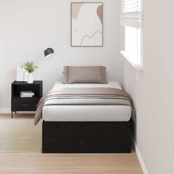 vidaXL Struttura del letto Rovere nero 80 x 200 cm Legno multistrato