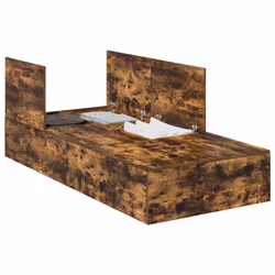 vidaXL Struttura del letto Rovere fumo 80 x 200 cm Legno multistrato - Vista aggiuntiva 3