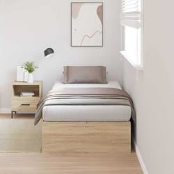 vidaXL Struttura del letto rovere sonoma 90 x 200 cm Legno multistrato