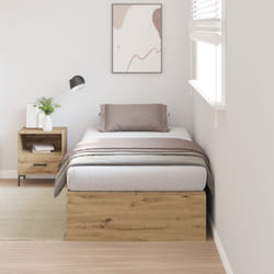 Vidaxl - Struttura Letto con Contenitore in Rovere Artisan 90x200 cm
