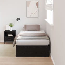 Vidaxl - Struttura letto contenitore Nero Rovere 100x200 cm