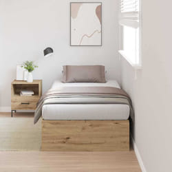 vidaXL Struttura del letto rovere artigianale 100 x 200 cm