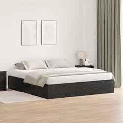 vidaXL Struttura del letto Rovere nero 200 x 200 cm Legno multistrato