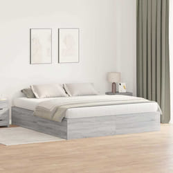 vidaXL Struttura del letto Grigio sonoma 200 x 200 cm