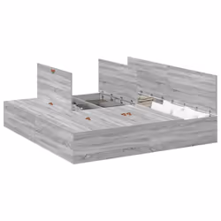 vidaXL Struttura del letto Grigio sonoma 200 x 200 cm - Vista aggiuntiva 3
