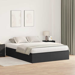 vidaXL Struttura del letto Rovere nero 150 x 200 cm Legno multistrato