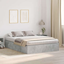 vidaXL Struttura del letto Grigio cemento 150 x 200 cm