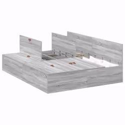 vidaXL Struttura del letto Grigio sonoma 160 x 200 cm - Vista aggiuntiva 3