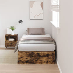 Rete contenitore in rovere affumicato 90x190 cm Vidaxl