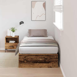 vidaXL Struttura del letto Legno vecchio 75 x 190 cm Legno multistrato