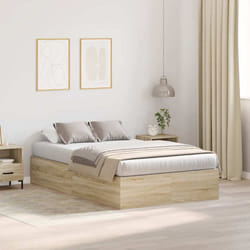 vidaXL Struttura del letto rovere sonoma 120 x 190 cm