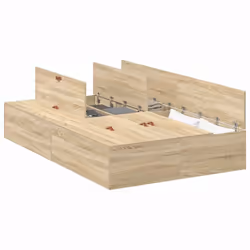 vidaXL Struttura del letto rovere sonoma 120 x 190 cm - Vista aggiuntiva 3