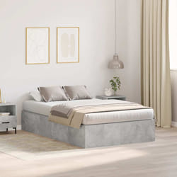 vidaXL Struttura del letto Grigio cemento 120 x 190 cm