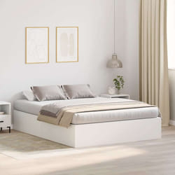 vidaXL Struttura del letto Bianco 140 x 190 cm Legno multistrato