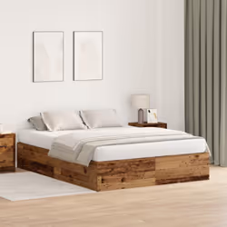 Questa struttura letto matrimoniale rustica con contenitore combina stile e comfort, rendendola una scelta ideale per ogni ca ...