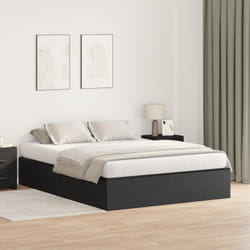 vidaXL Struttura Letto con Contenitore in Rovere Nero 135x190 cm