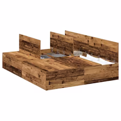 vidaXL Struttura del letto Legno vecchio 135 x 190 cm - Vista aggiuntiva 3
