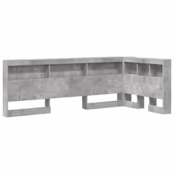 vidaXL Testata contenitore Grigio cemento 80 cm Legno multistrato - Vista aggiuntiva 2
