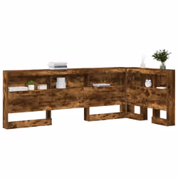 vidaXL Testata contenitore Rovere fumo 80 cm Legno multistrato - Vista aggiuntiva 3