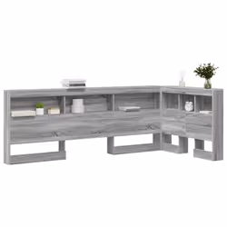 vidaXL Testata contenitore Grigio sonoma 80 cm Legno multistrato - Vista aggiuntiva 3