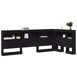 vidaXL Testata contenitore Rovere nero 100 cm Legno multistrato - Vista aggiuntiva 3