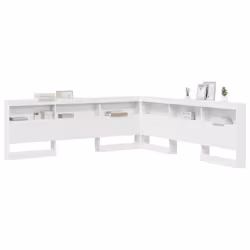 vidaXL Testata contenitore Bianco 200 cm Legno multistrato - Vista aggiuntiva 3