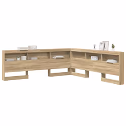vidaXL Testata contenitore rovere sonoma 200 cm Legno multistrato - Vista aggiuntiva 3