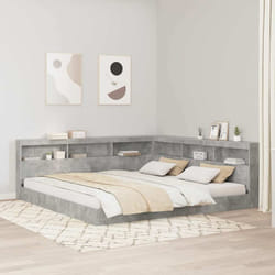vidaXL Testata contenitore Grigio cemento 200 cm Legno multistrato