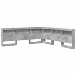 vidaXL Testata contenitore Grigio cemento 200 cm Legno multistrato - Vista aggiuntiva 2