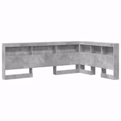 vidaXL Testata contenitore Grigio cemento 120 cm Legno multistrato - Vista aggiuntiva 2