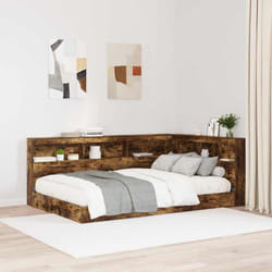vidaXL Testata contenitore Rovere fumo 120 cm Legno multistrato