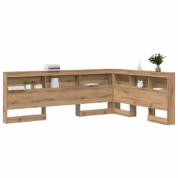 vidaXL Testata contenitore rovere artigianale 140 cm Legno multistrato - Vista aggiuntiva 3