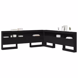 vidaXL Testata contenitore Rovere nero 180 cm Legno multistrato - Vista aggiuntiva 3
