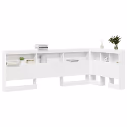 vidaXL Testata contenitore con testiera Bianco 90 cm Legno multistrato - Vista aggiuntiva 3