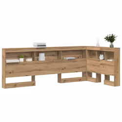 vidaXL Testata contenitore rovere artigianale 90 cm Legno multistrato - Vista aggiuntiva 3